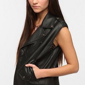 NWT Vegan Leather Moto Vest by Tripp NYC